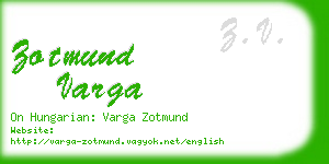 zotmund varga business card